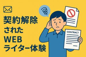 契約解除されたWEBライター体験談｜突然の終了と複業で助かった話