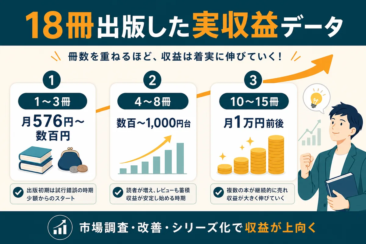 Kindle出版は儲からないのか18冊出版した実収益データを示す図解